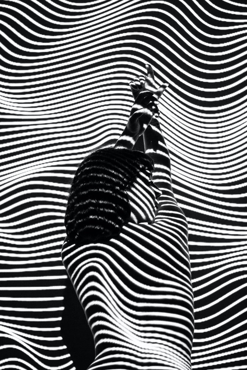 Abstracte zwart-witte N01-poster