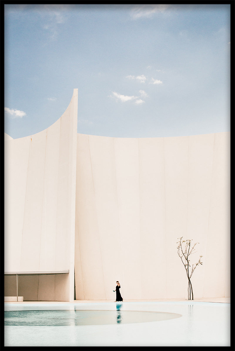 Witte bouwposter