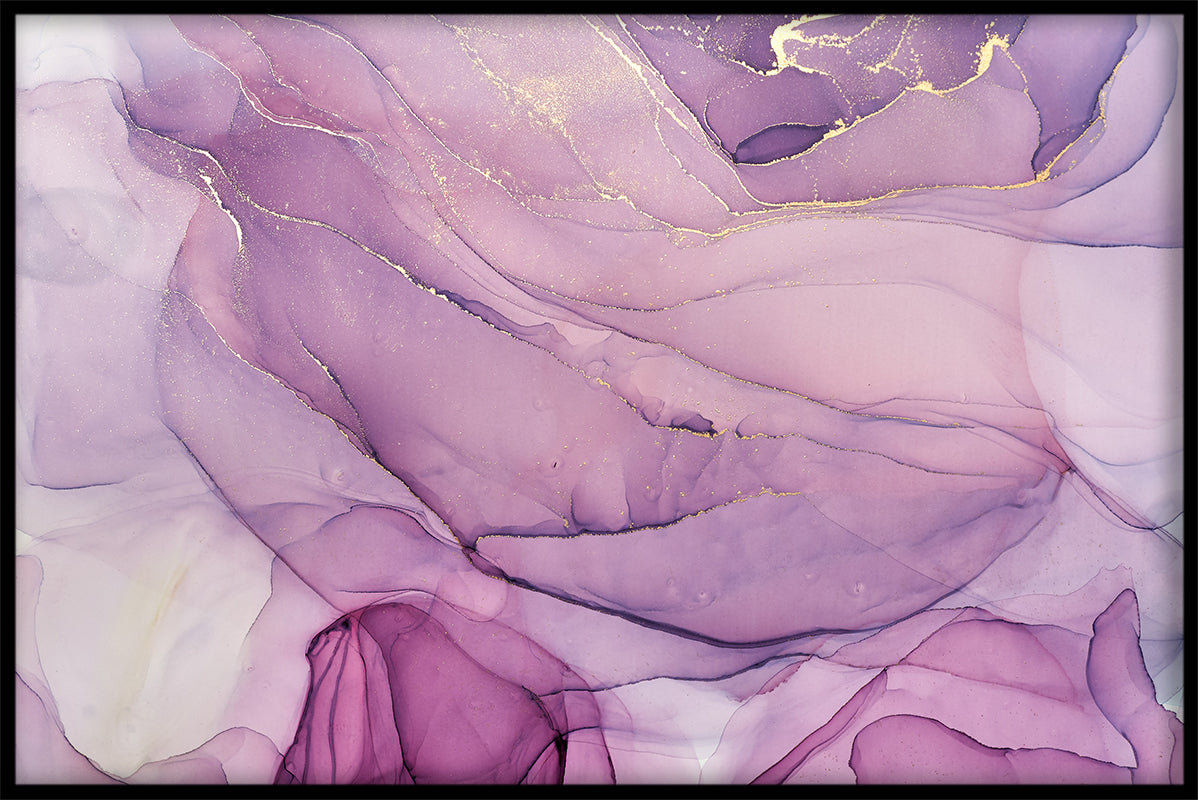 Poster met abstracte paarse kleuren