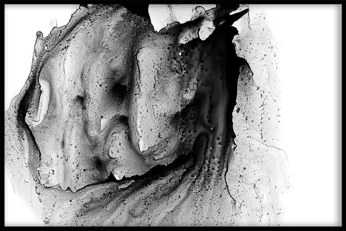 Abstracte zwarte inktposter