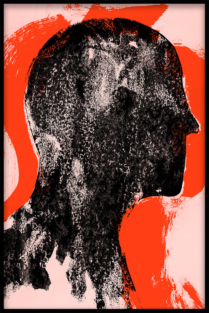 Abstracte gezichtsposter