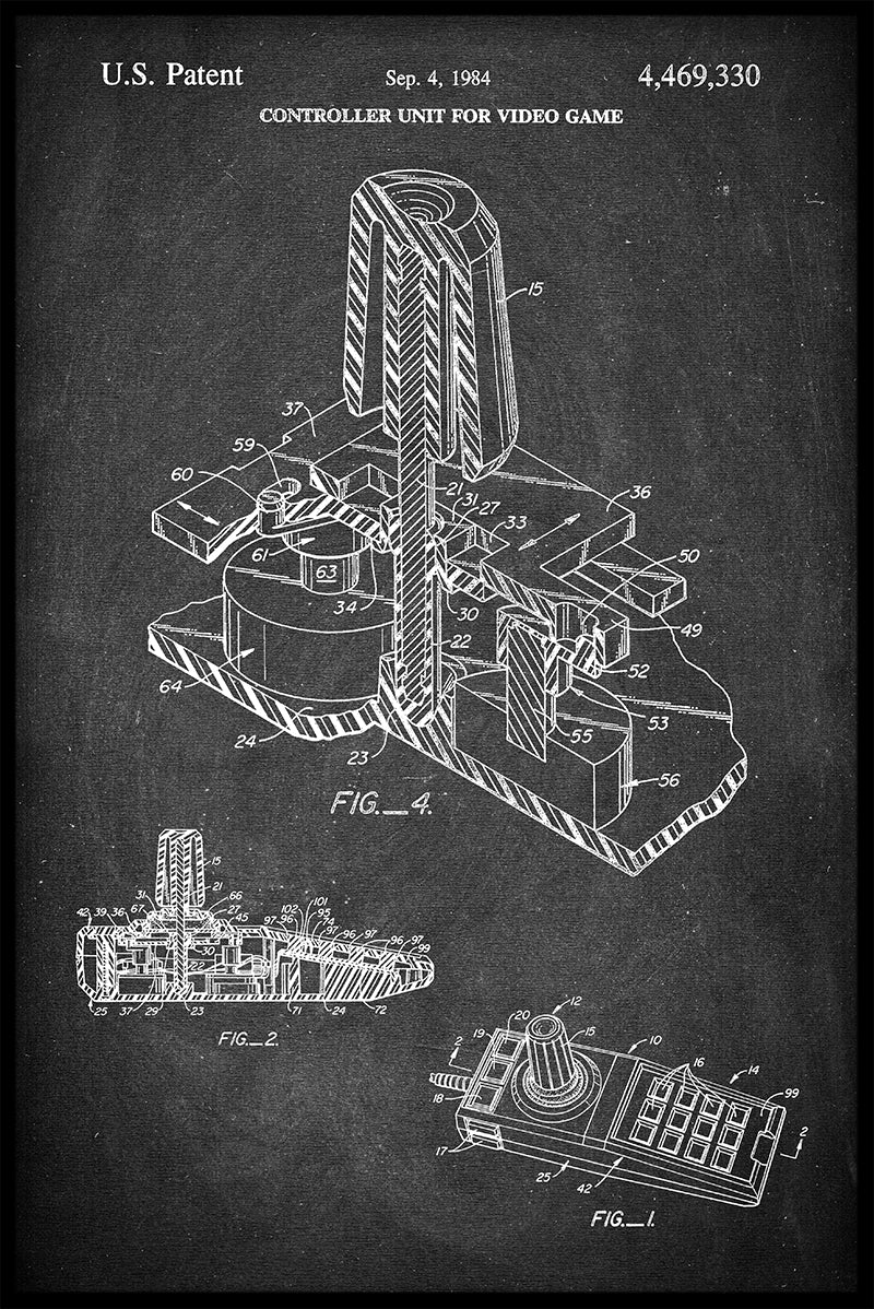 Atari Joystick Patent Poster-p