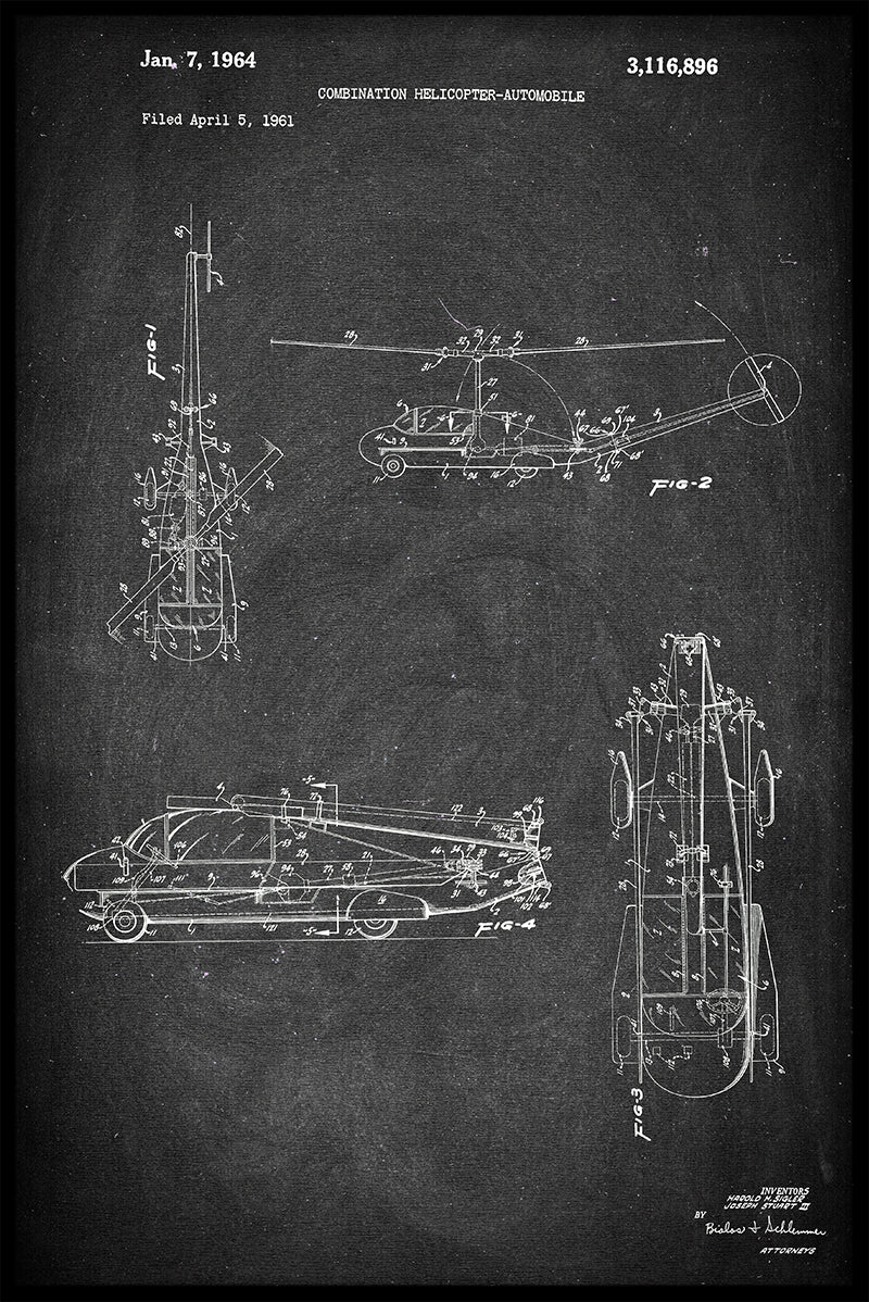Patentgegevens voor helikopterauto's