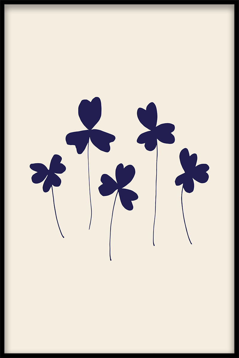 Blauwe zuring poster