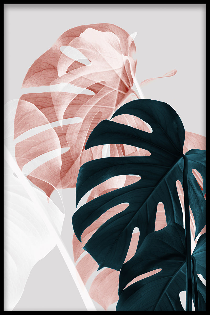 Abstracte Monstera N02-poster p