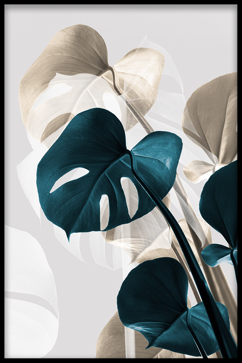 Abstracte Monstera N03-poster