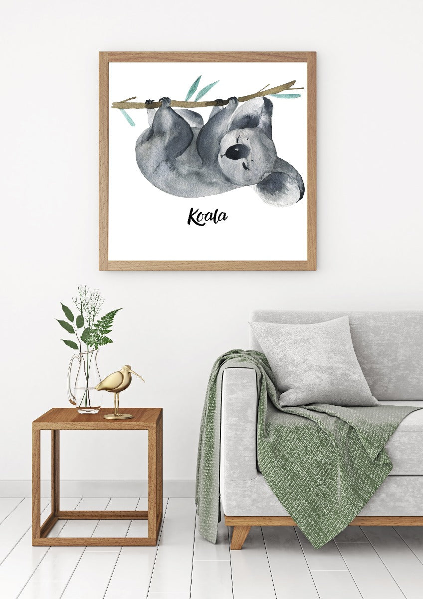 Slapende koala aquarel poster