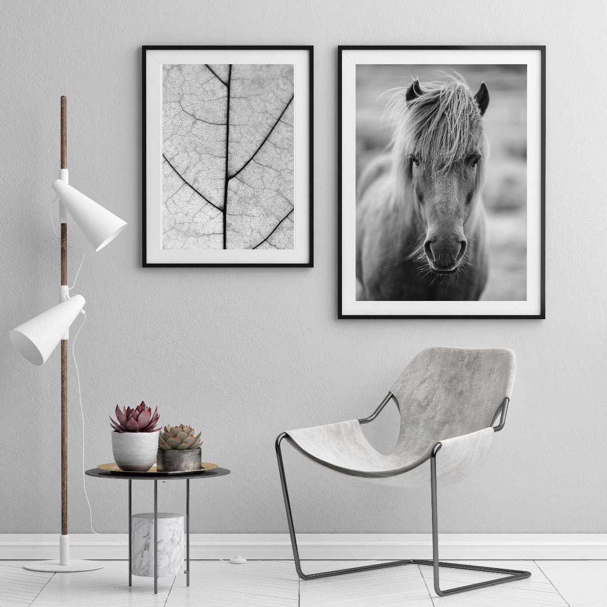 Posters met IJslandse paardenportretten