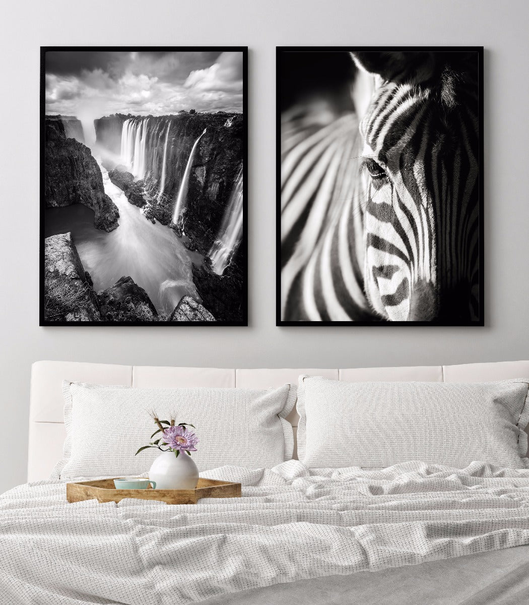 Victoria Falls zwart-wit poster