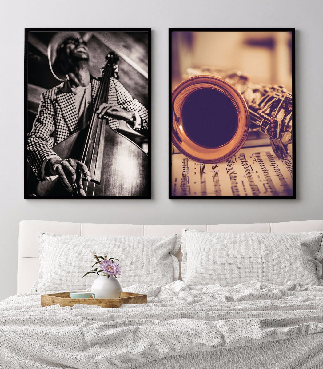 Vintage jazzspeler poster