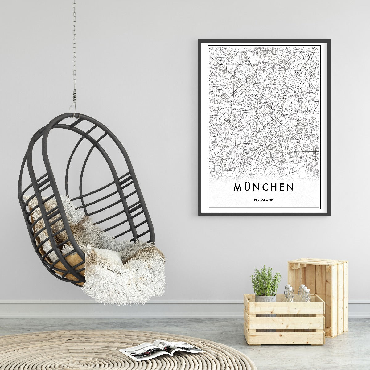 München Duitsland Kaart Posters