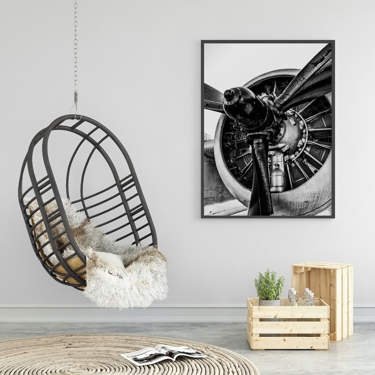 Vintage Propeller Vliegtuig Poster