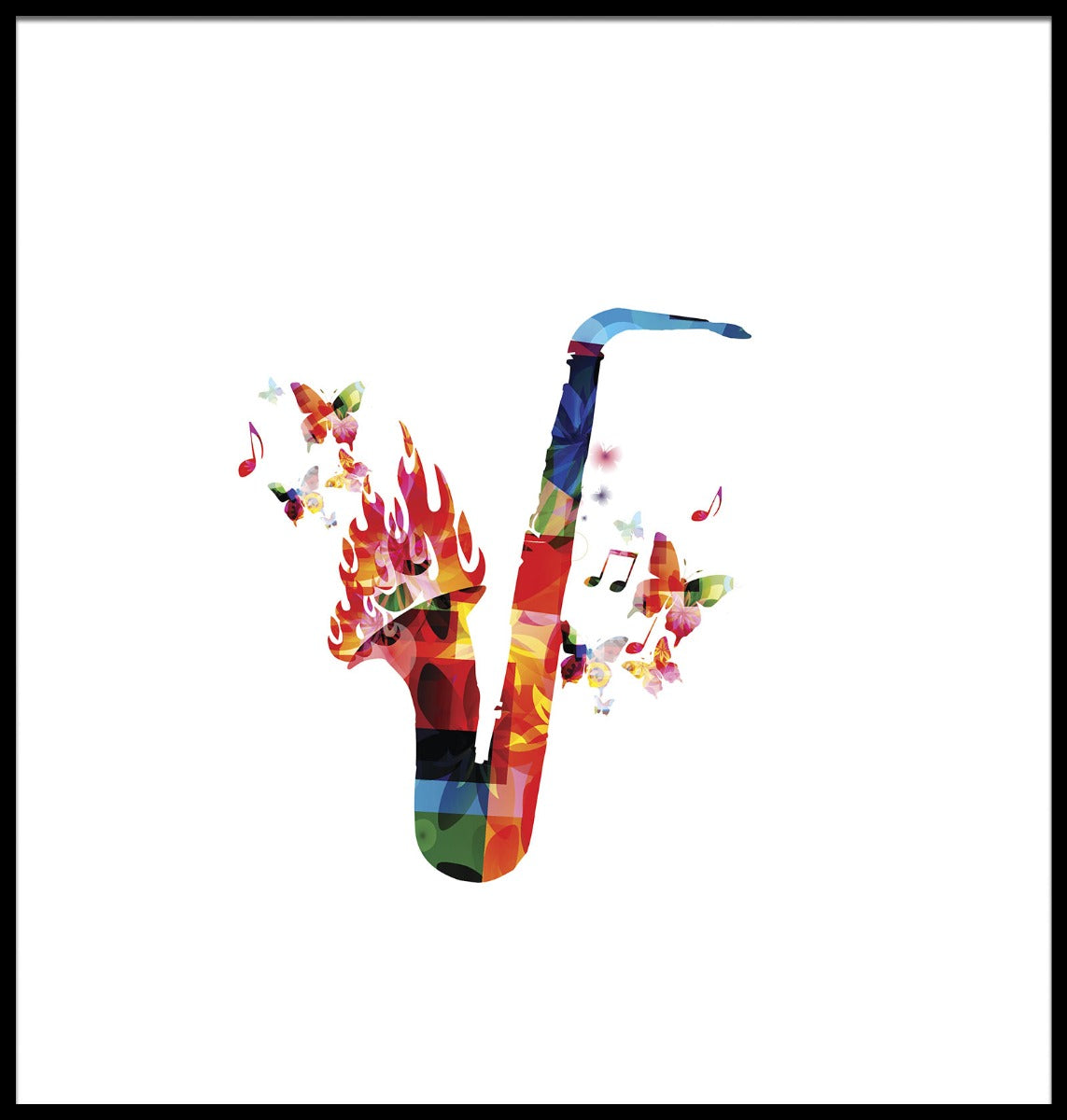 Saxofoon illustratie poster