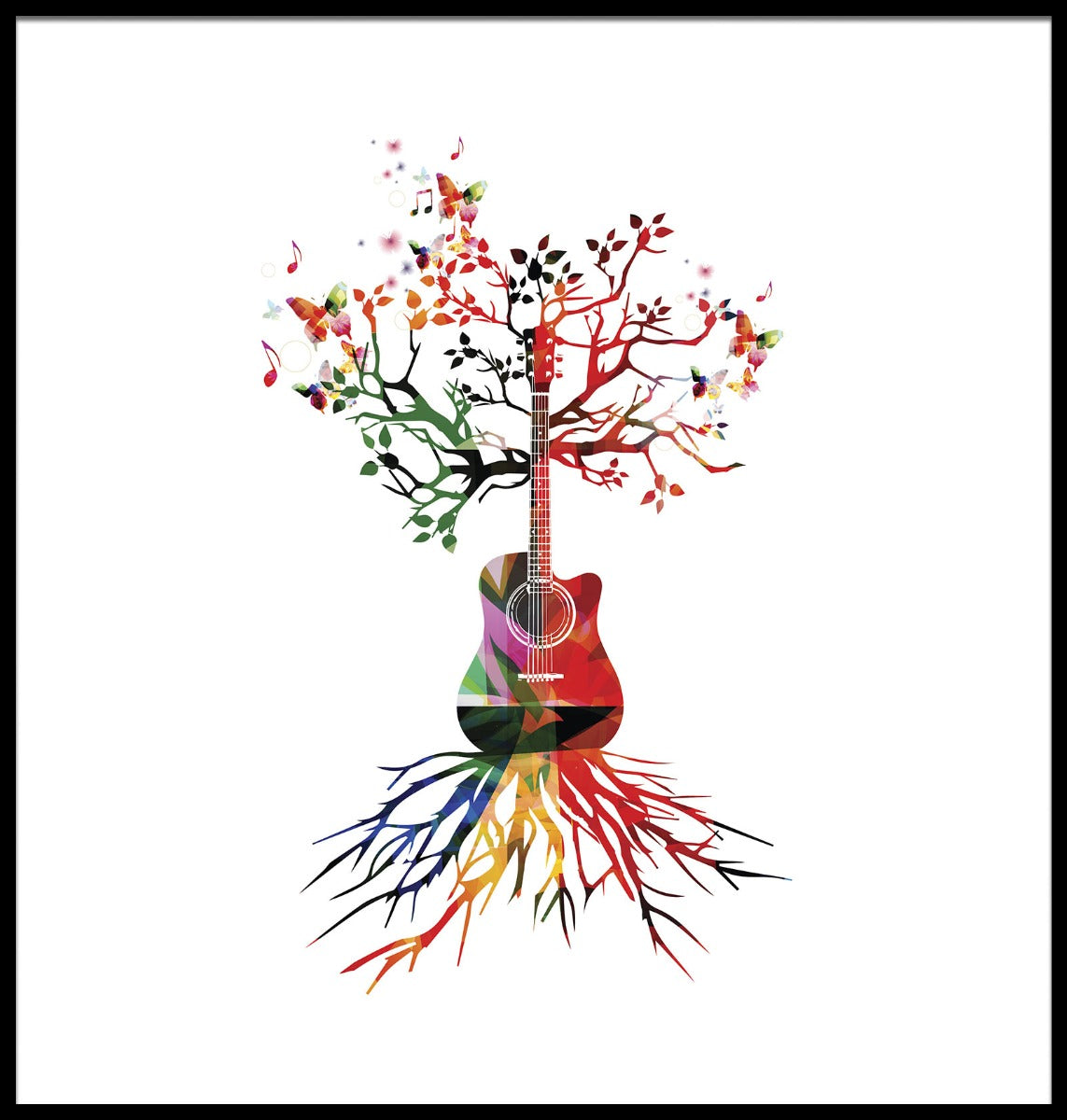 Gitaar illustratie poster