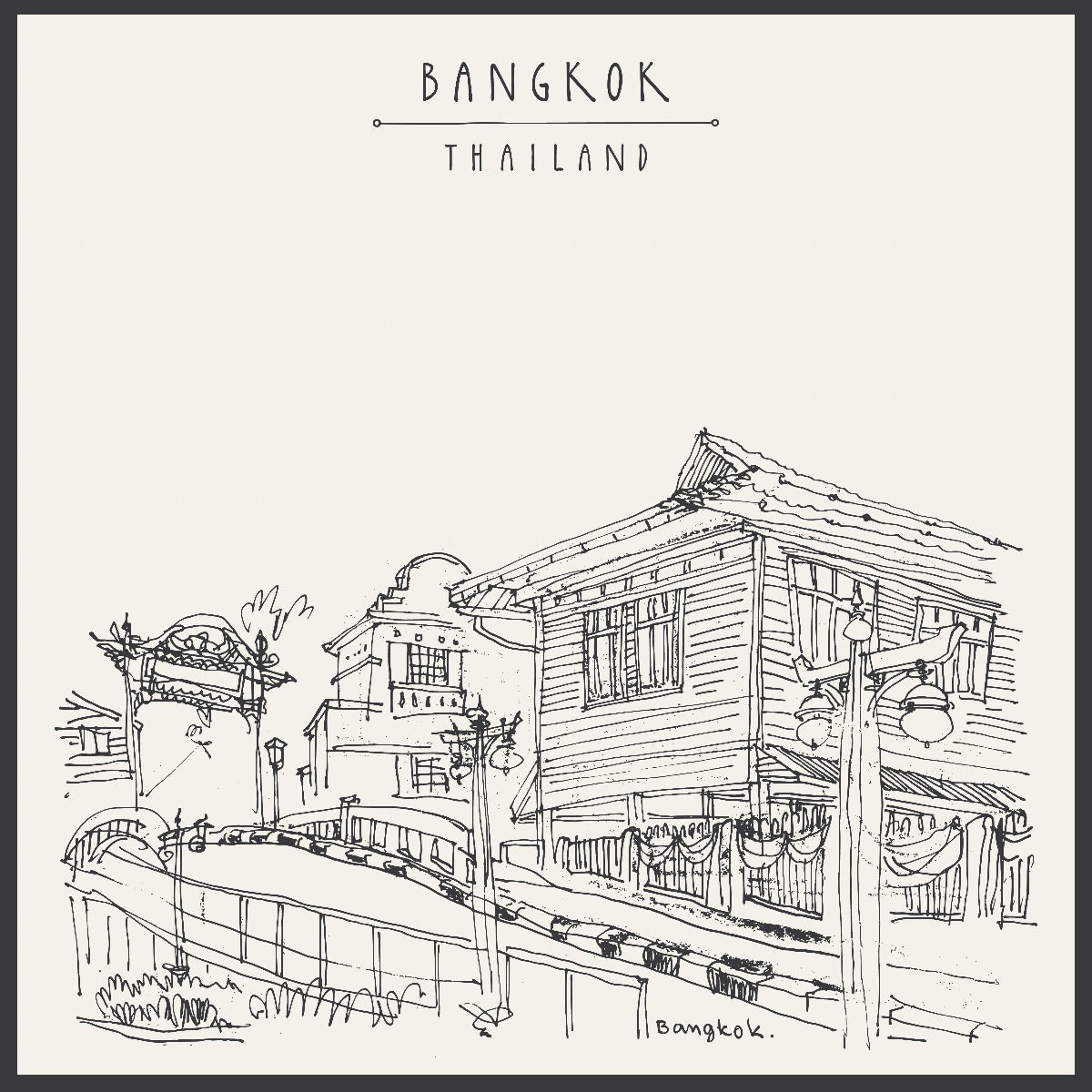 Bangkok Thailand Illustratie N02 items