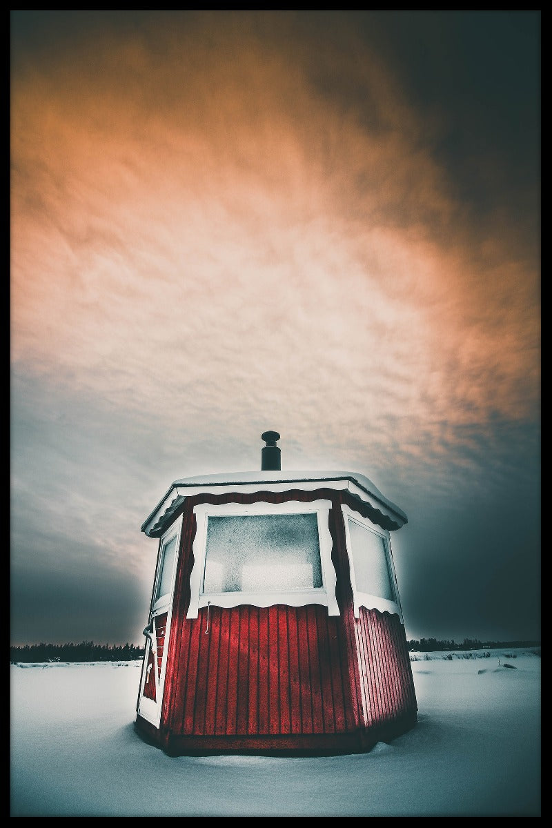 Finse winter meer poster