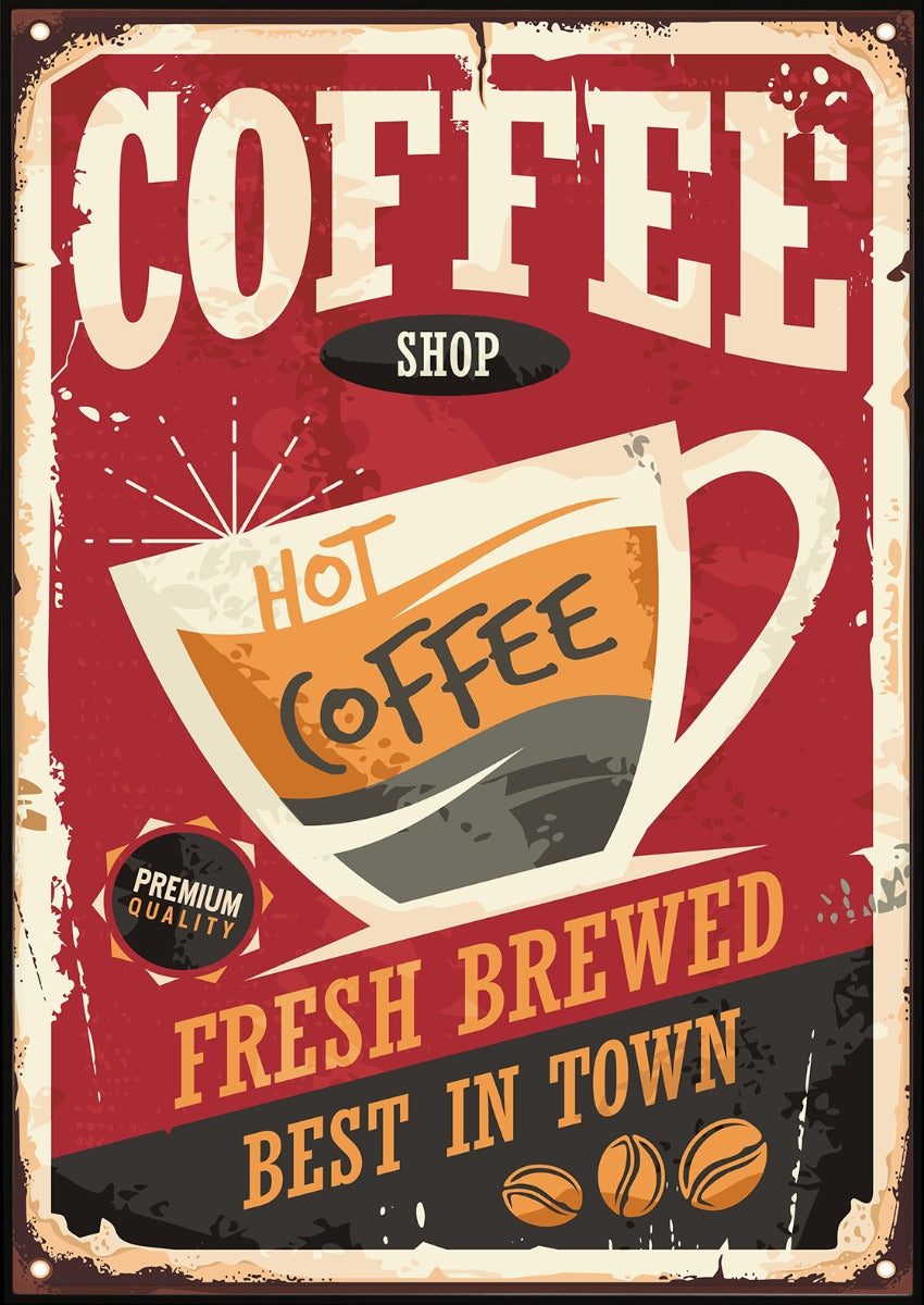 Koffie uitstekende affiche