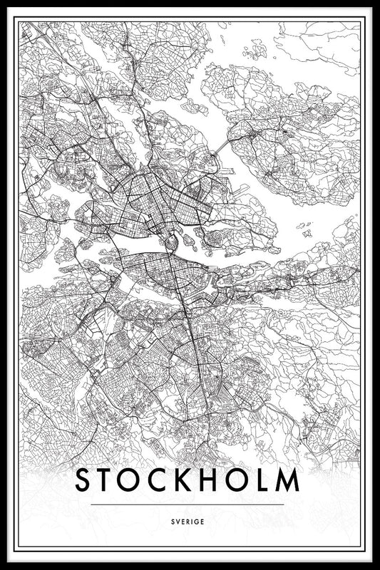 Stockholm kaart poster-50x70