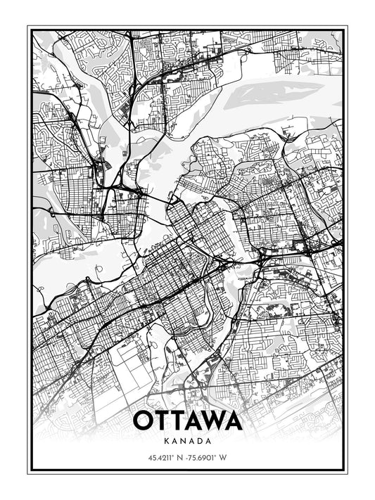 City map Ottawa