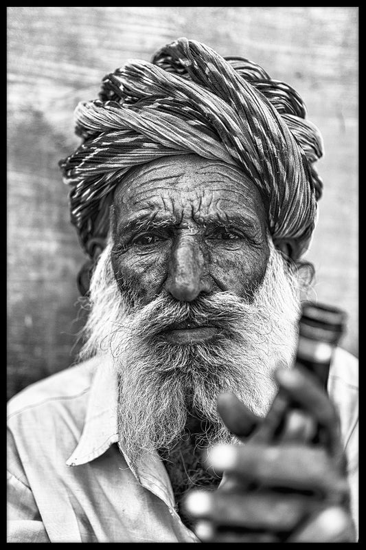  Indiase man portret poster-s