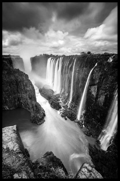  Victoria Falls zwart-wit poster