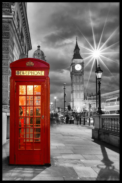 London Phone Booth Westminster poster