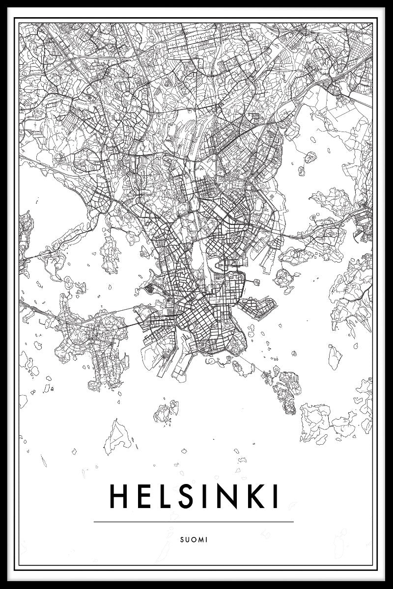  Helsinki kaart poster-p