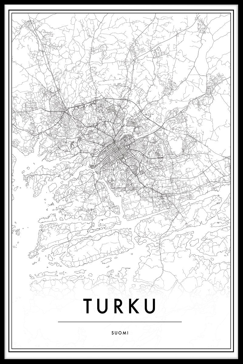  Turku Finland Kaart Poster-p