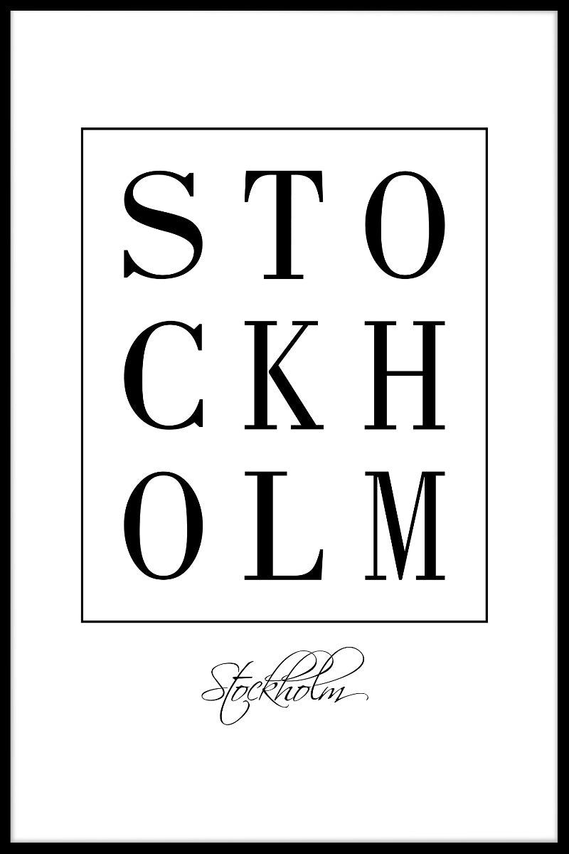 Stockholm Box Text Poster