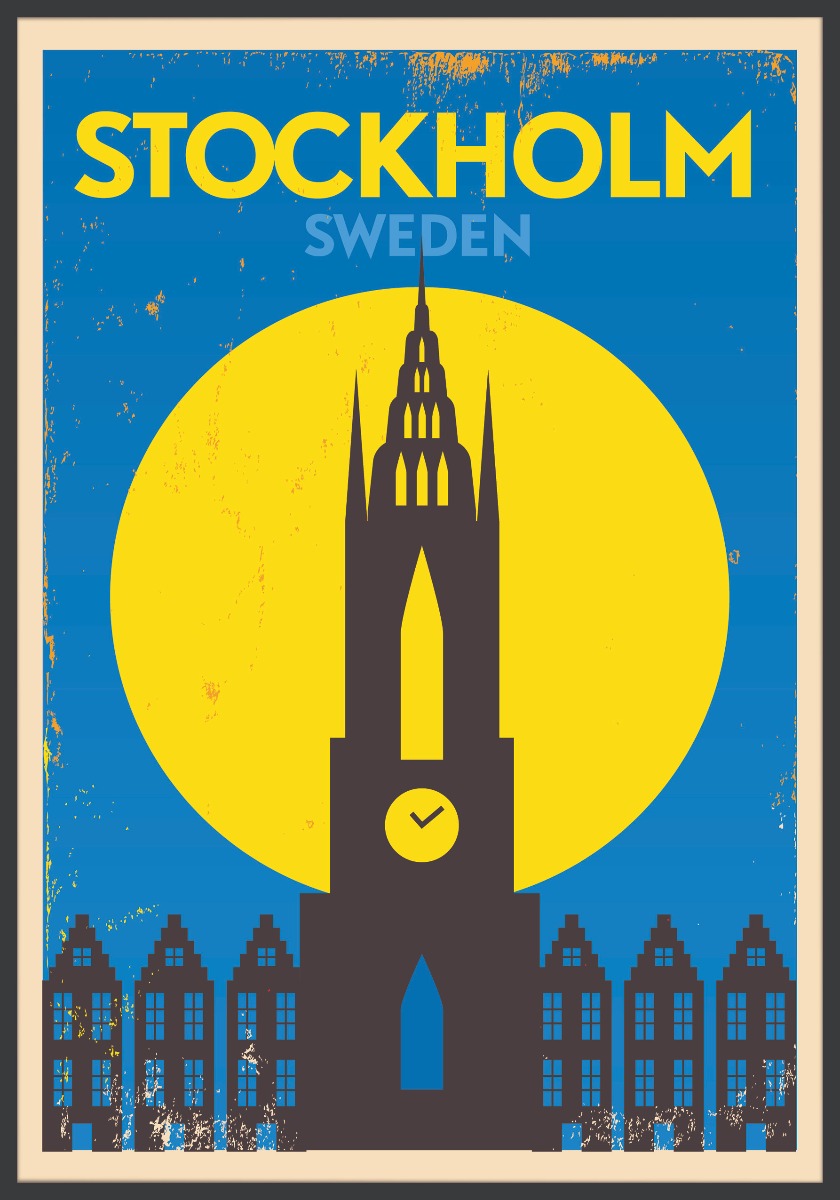 Stockholm Vintage Poster