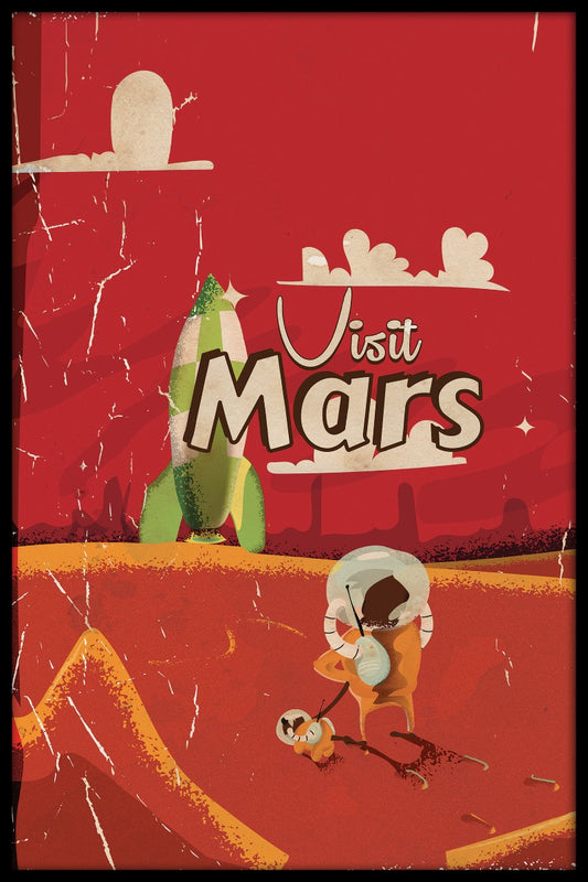  Bezoek Mars Vintage reisposters