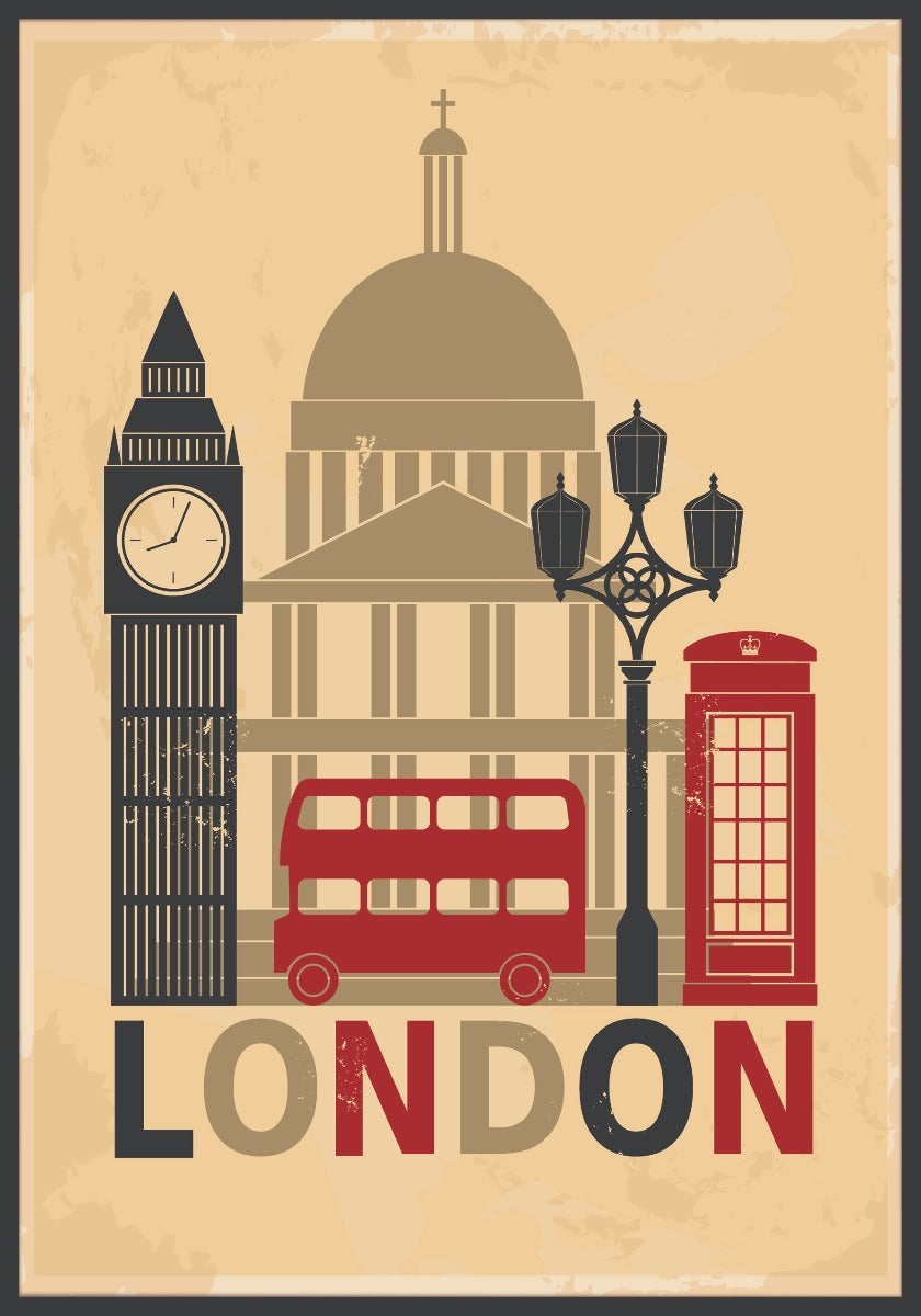  Londen illustratie poster