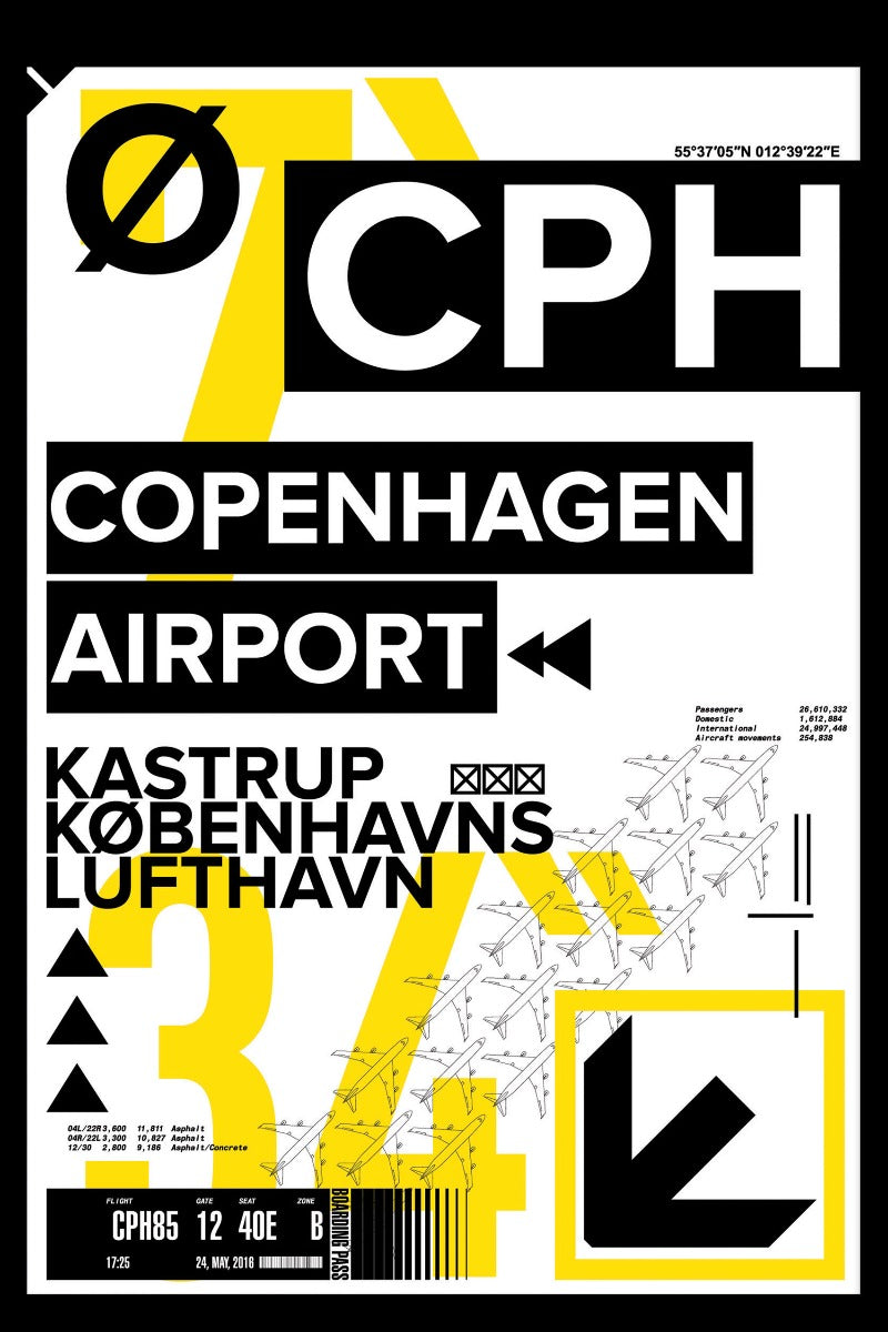  CPH Copenhagen Airport-poster