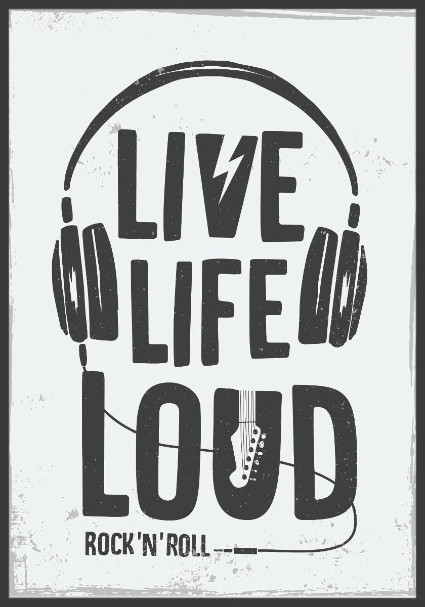  Leef het leven luide muziekposter