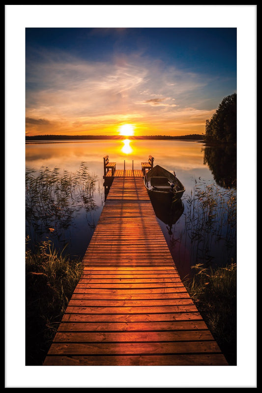  Pier Sunset Finland-poster
