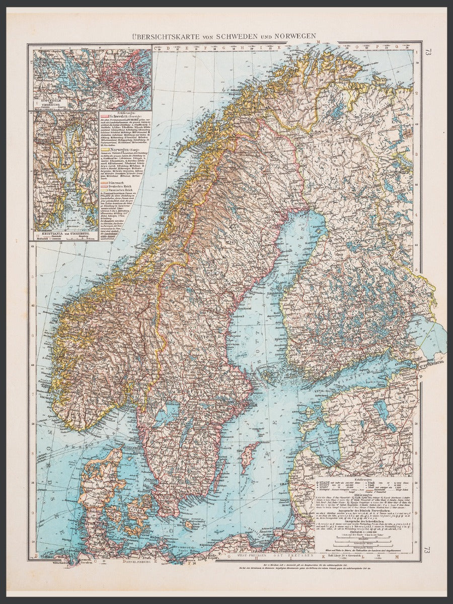  Scandinavië Kaart 1896 record