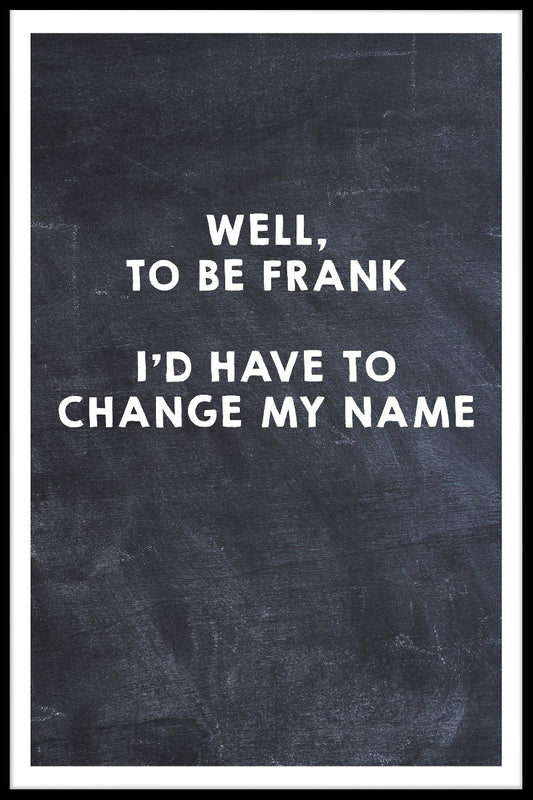  Frank zijn-poster