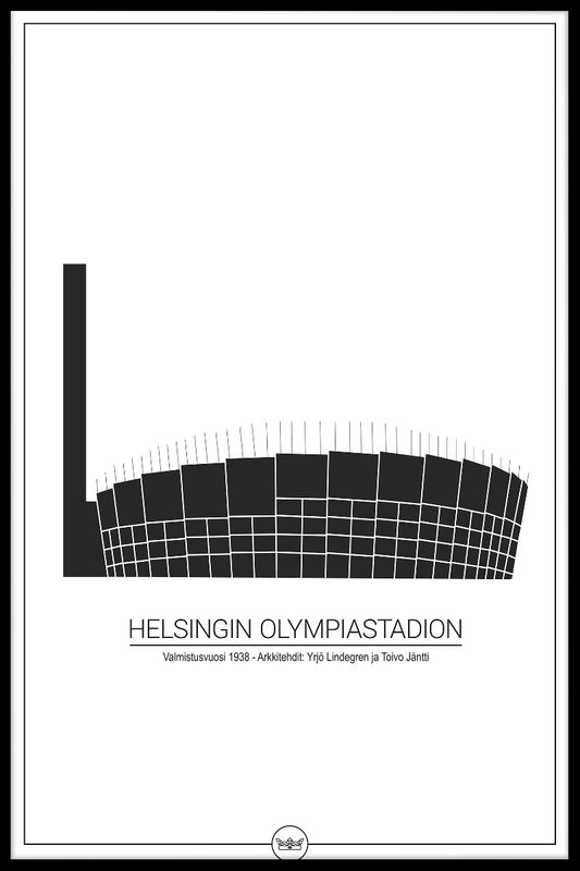 affiche Olympisch Stadion van Helsinki