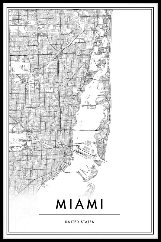  De kaartposter van Miami