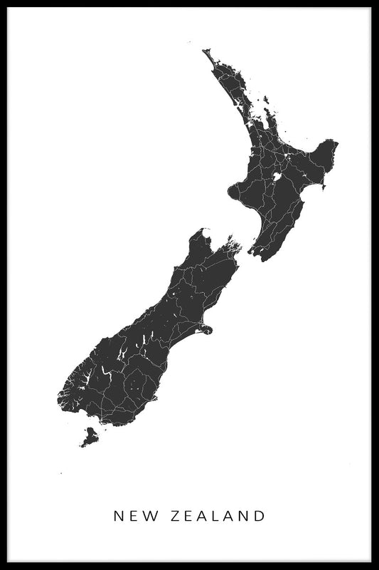  Nieuw-Zeelandse kaartposter pp
