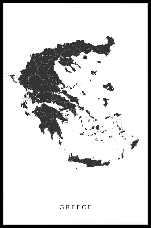  Griekenland kaart poster