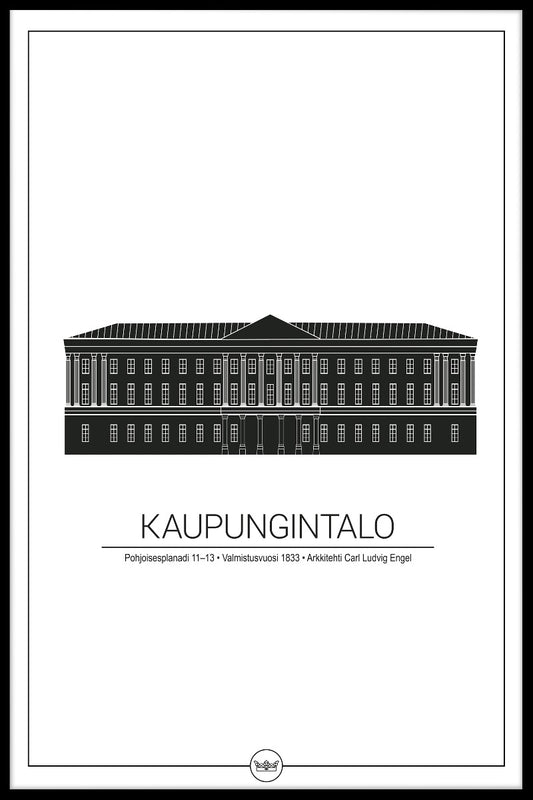  Affiche van het stadhuis van Helsinki
