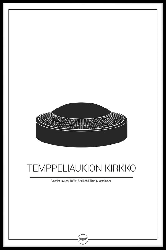  Temppeliaukio kerk Helsinki poster