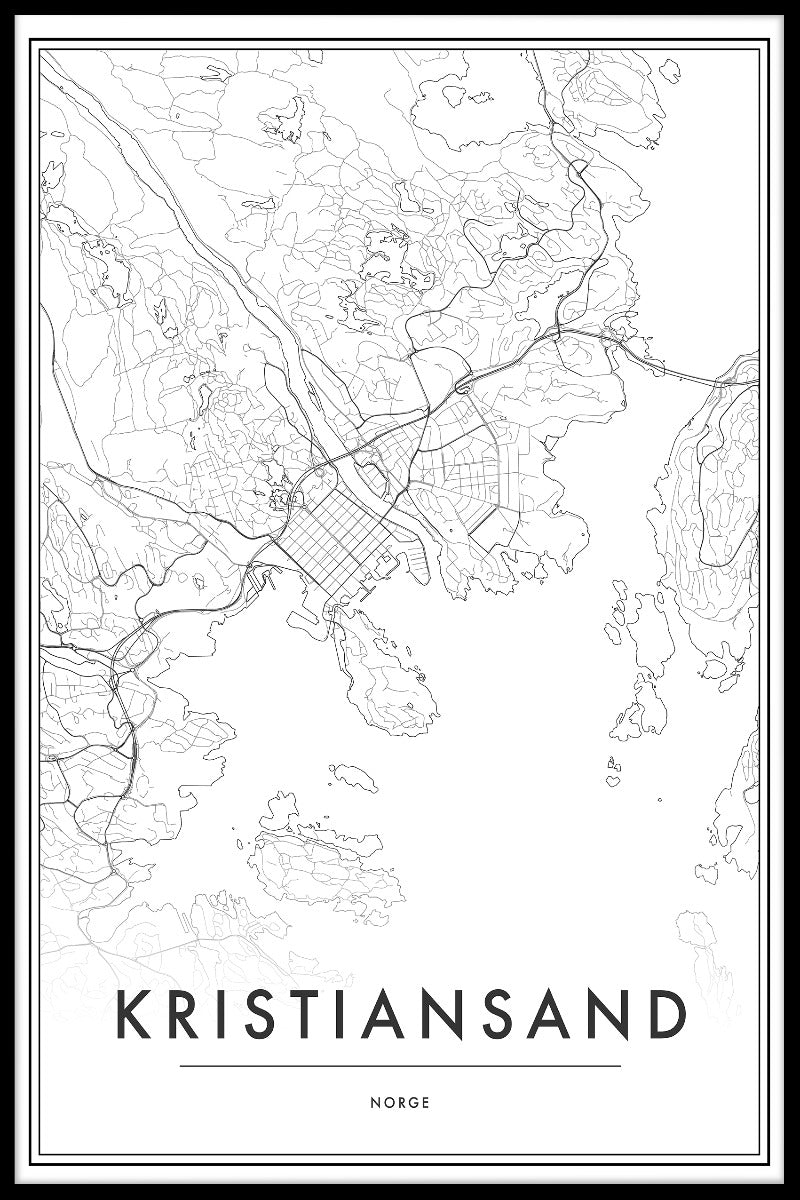  Kristiansand Map-posters