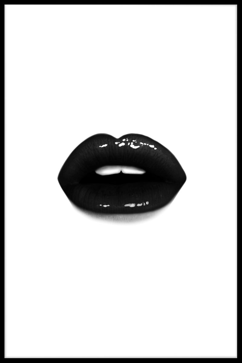  Affiche met zwarte lippen