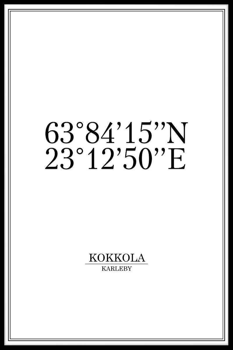  noteer Kokkola-coördinaten
