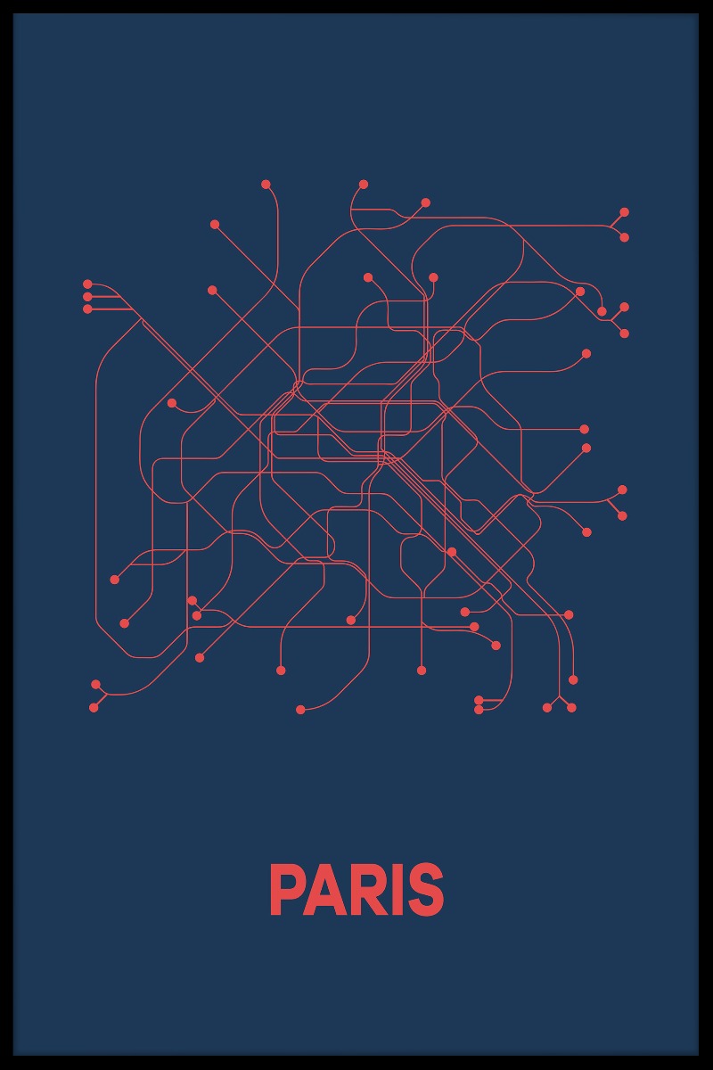  Invoer op de kaart van de metro van Parijs