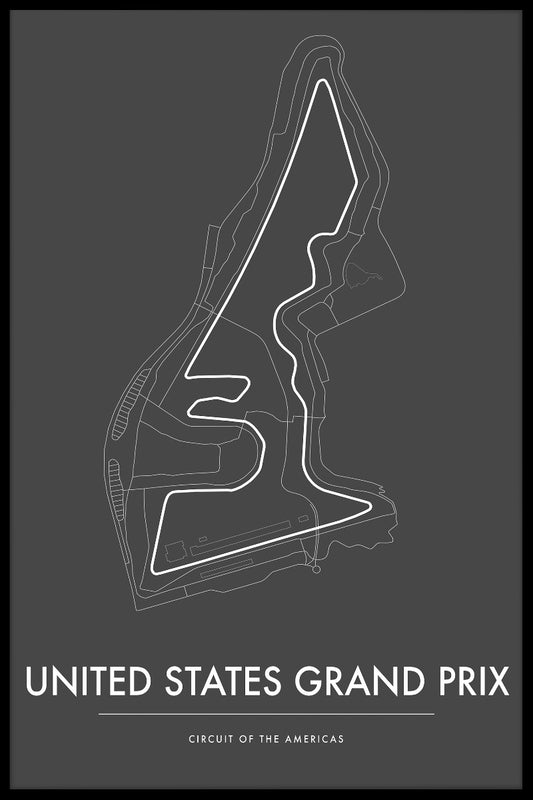  Circuit of the Americas Amerikaanse GP-poster