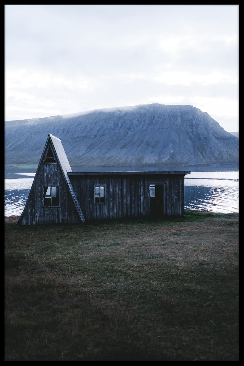  Oude houten huis IJsland poster