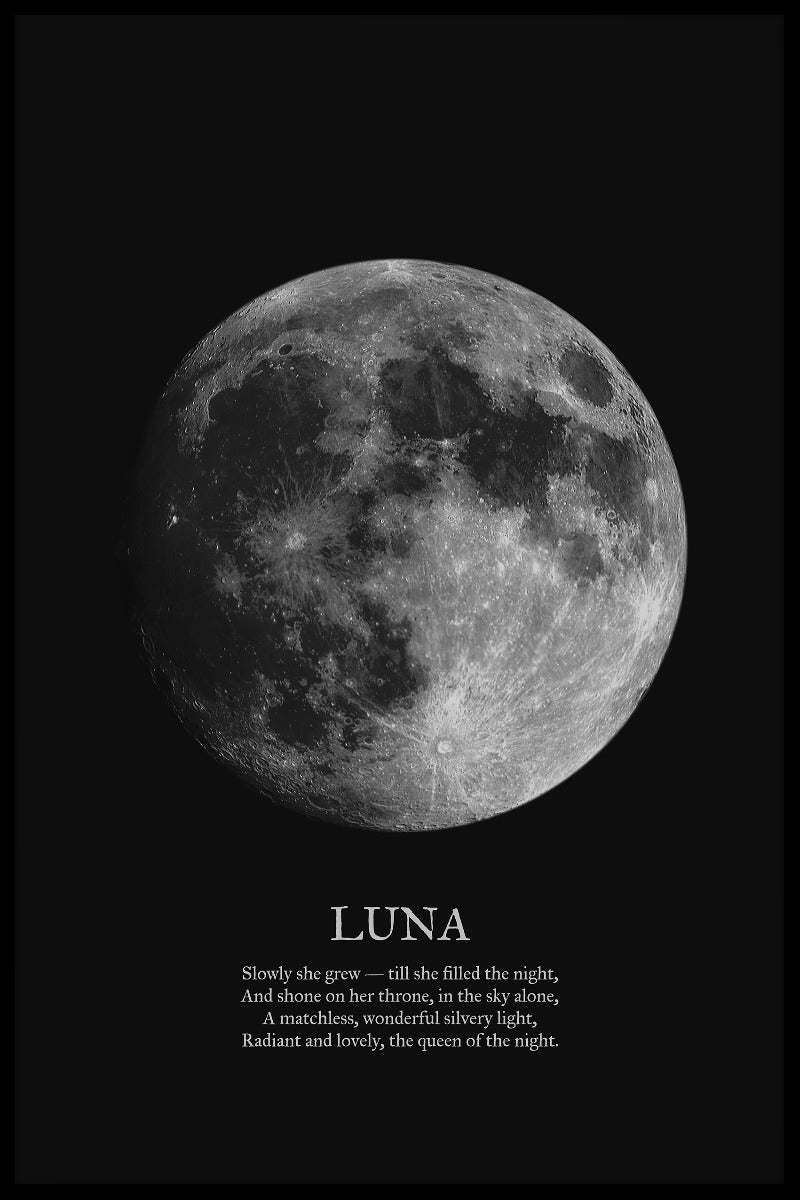  Luna zwarte affiche